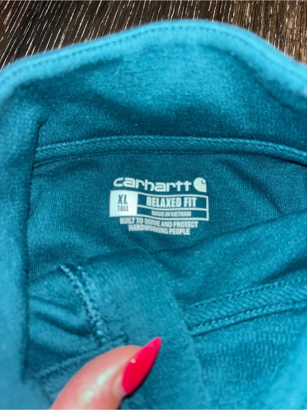 Carhartt Teal Relaxed-Fit Pullover